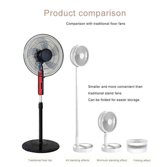 Telescopic Folding USB Charging Fan - Stay Cool Anywhere