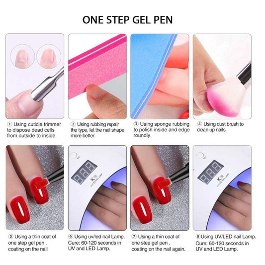 3 In 1 Gel Nail Polish Pen - Achieve Salon-Quality Nails 2