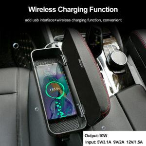 Universal Car Armrest Box With Wireless Charging 2