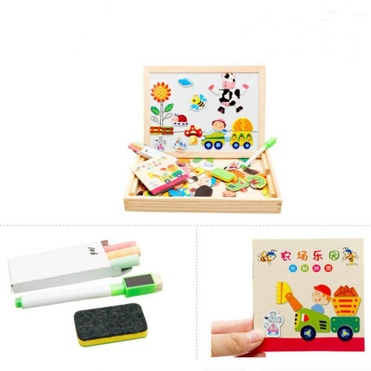 Wooden Magnetic Puzzle - Fun Educational Toy for Kids 2