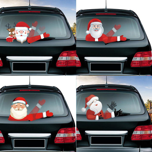 Santa Claus Waving WiperTag - Fun Car Accessory for Holidays 2