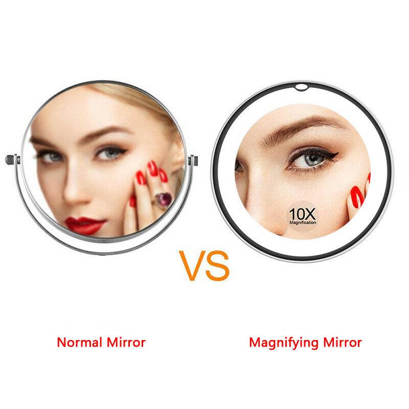 10x Magnifying LED Lighted Makeup Mirror - Flawless Application 3