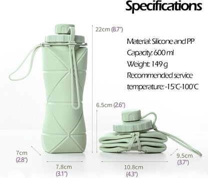 Silicone Foldable Water Bottles - Stay Hydrated Anywhere 2