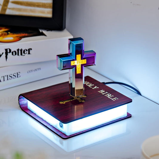 Floating Cross Lamp - Mesmerizing Levitating Decor 2