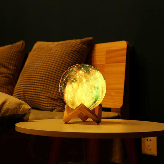 Galaxy Print Moon Lamp - Transform Your Space with Light 2