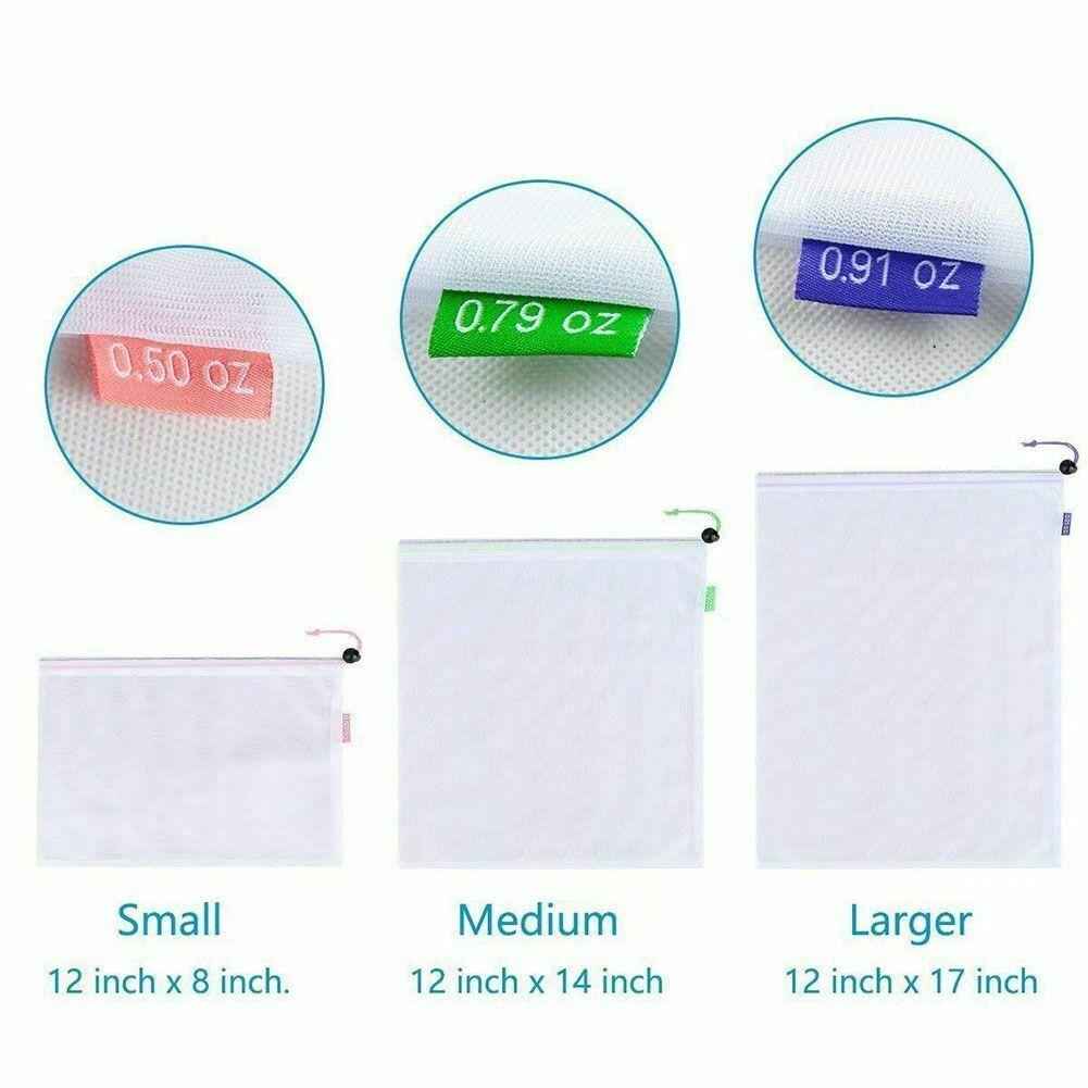 12pcs Reusable Produce Bags - Eco-Friendly Grocery Solution