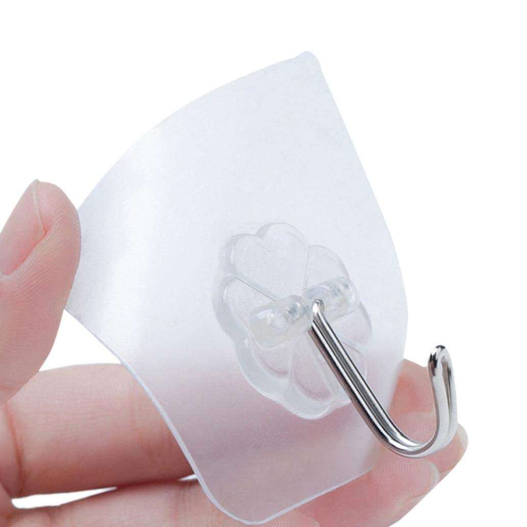 (8 Pack) Transparent Super Suction Wall Hooks 2