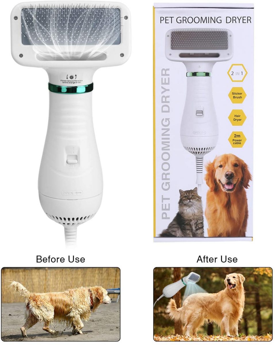 2 in 1 Pet Grooming Hair Dryer with Slicker Brush 3