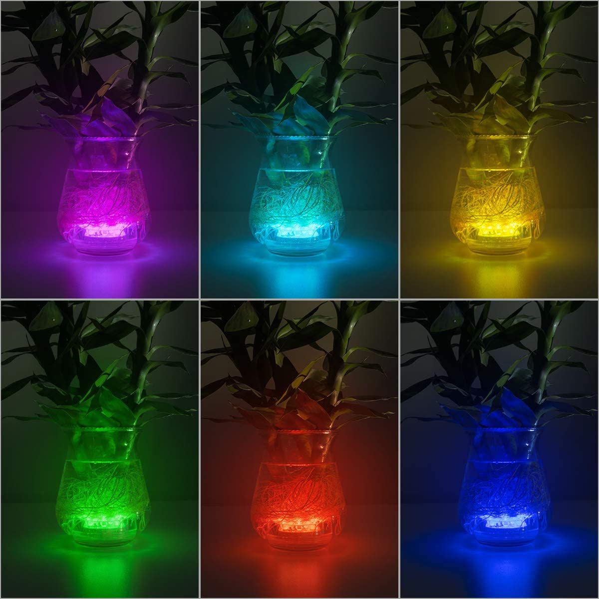 16 Colors Submersible LED Pool Lights - 2 Pack 3