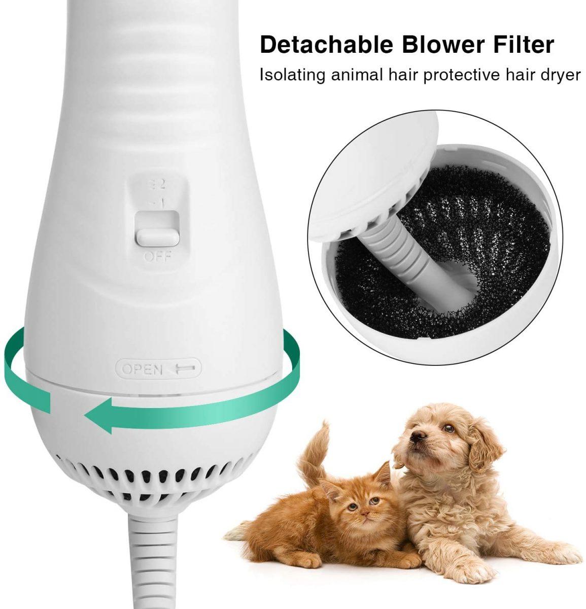 2 in 1 Pet Grooming Hair Dryer with Slicker Brush 4