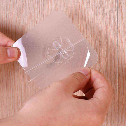 (8 Pack) Transparent Super Suction Wall Hooks