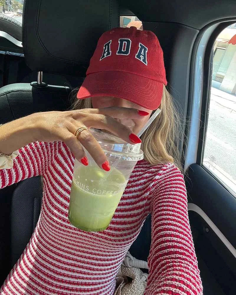 Striped Knit O Neck Long Sleeve High Waist Mini Dress - Rown