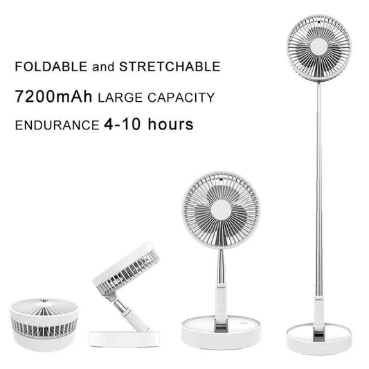 Telescopic Folding USB Charging Fan - Stay Cool Anywhere