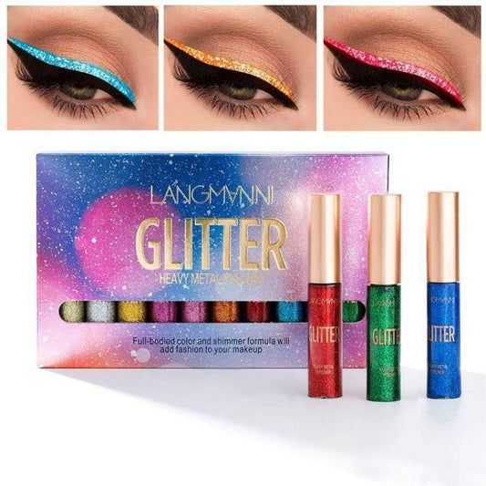 10 Color Glitter Liquid Eyeliner - Dazzling Eye Makeup 1