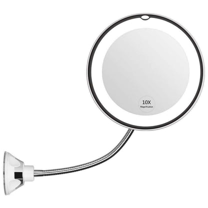 10x Magnifying LED Lighted Makeup Mirror - Flawless Application 1