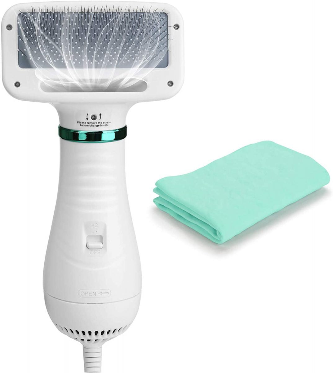 2 in 1 Pet Grooming Hair Dryer with Slicker Brush 1