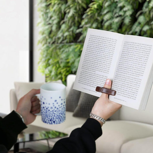 Walnut Book Page Holder - Hands-Free Reading Comfort 1
