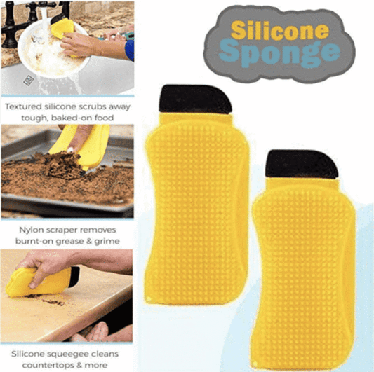 3-in-1 Silicone Cleaning Sponge - Versatile Kitchen Tool 1