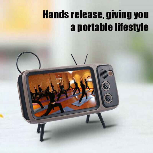 Retro TV Bluetooth Speaker Mobile Phone Holder