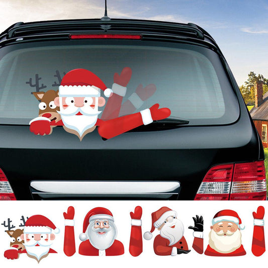 Santa Claus Waving WiperTag - Fun Car Accessory for Holidays 1